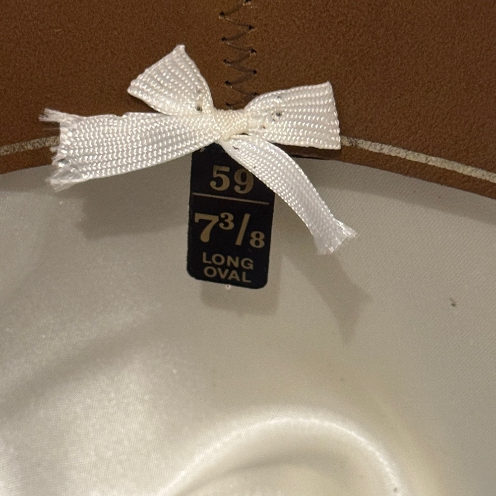 Stetson Light Cream Cowboy Hat with Feather Accent - Picture 6 of 9